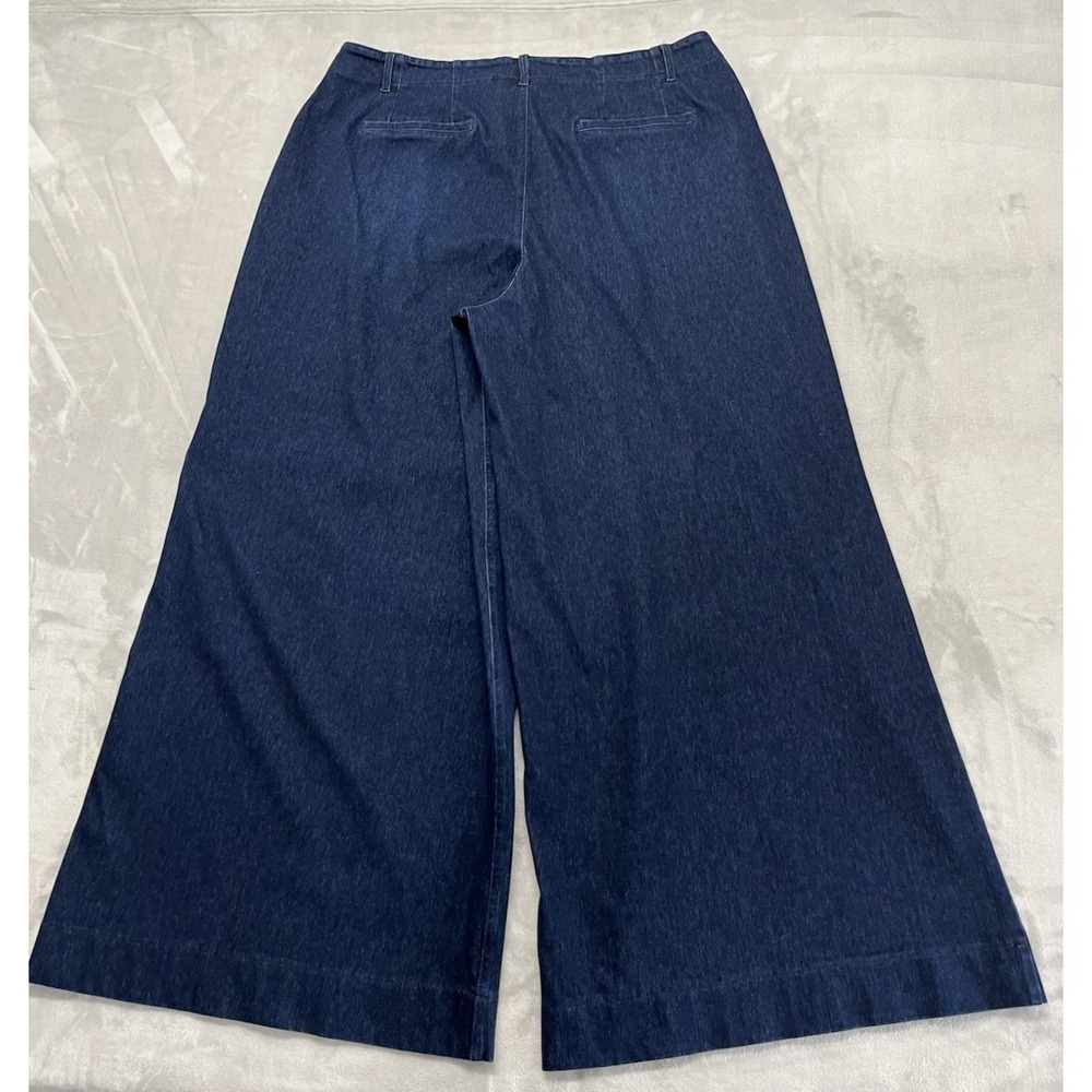Halara Flex Denim Wide Leg Jeans Women XL Washed High Waisted Pockets Athleisure - Picture 2 of 13